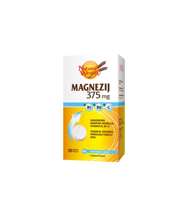 NATURAL WEALTH MAGNEZIJ 375 ŠUMEĆE TABLETE A20