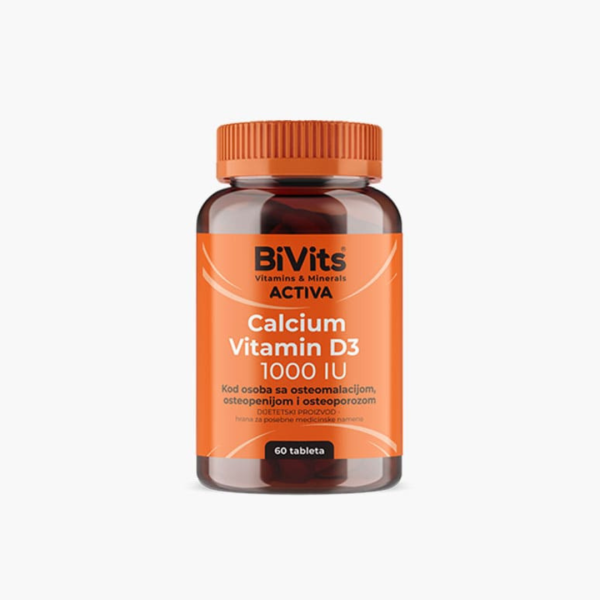 BIVITIS Kalcijum + vitamin D3 1000IU 60 tableta