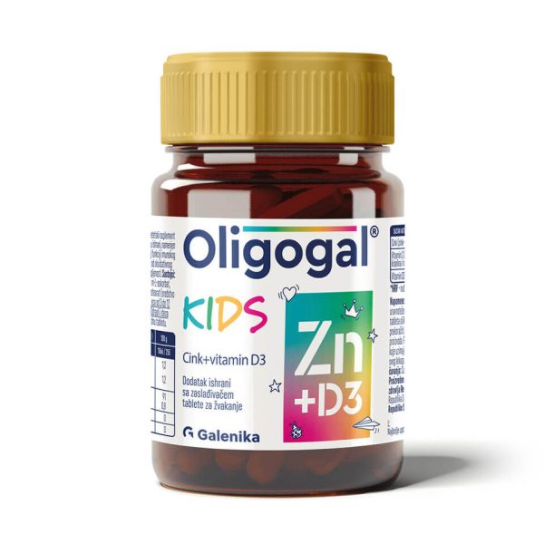 OLIGOGAL KIDS ZN+D3 Tablete za žvakanje a60